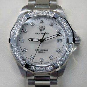 Tag Heuer Aquaracer Quartz 300mm MOP Diamond Dial & Bezel 32mm Watch